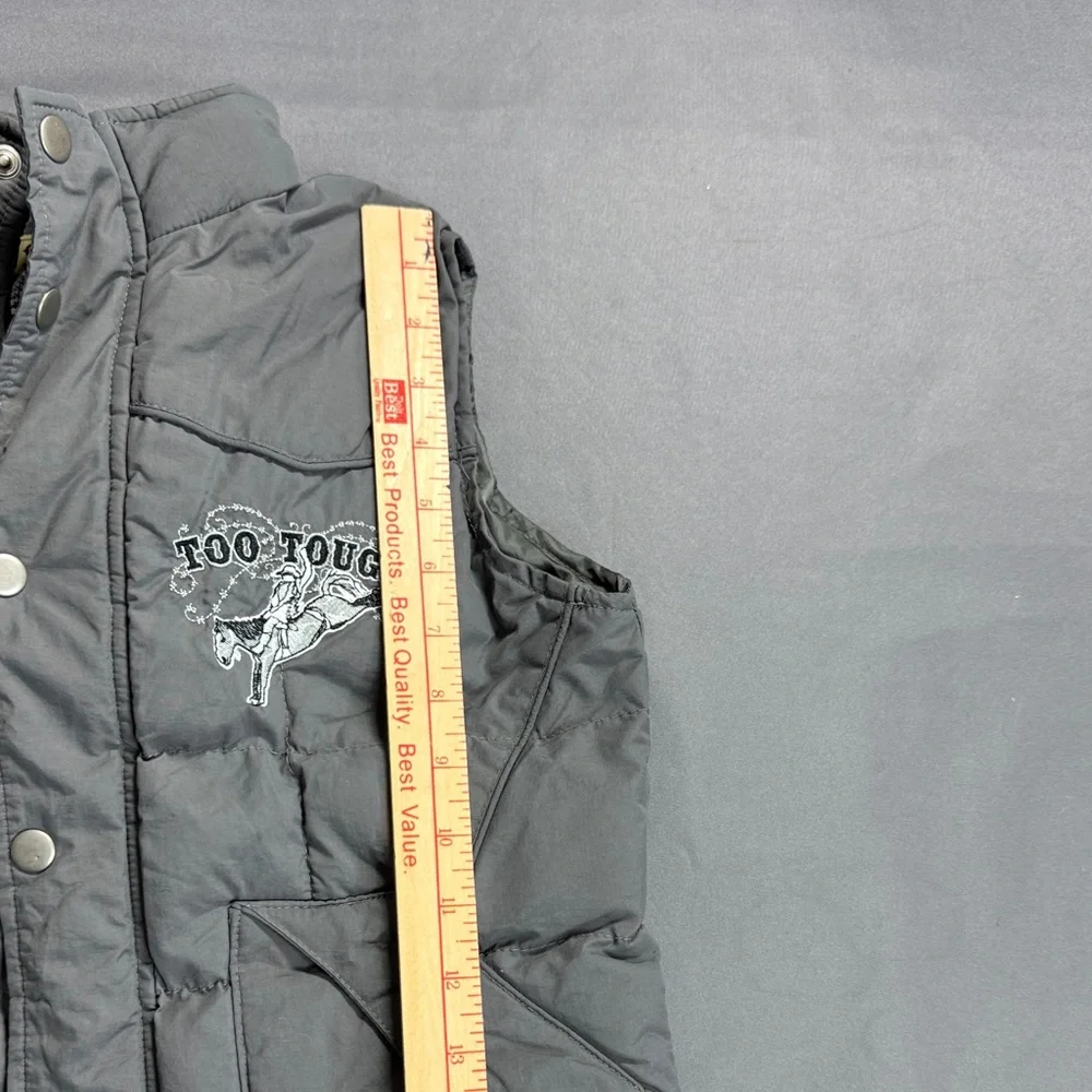 Cody‎ James Kids Youth Puffer Vest Gray Rodeo Size M